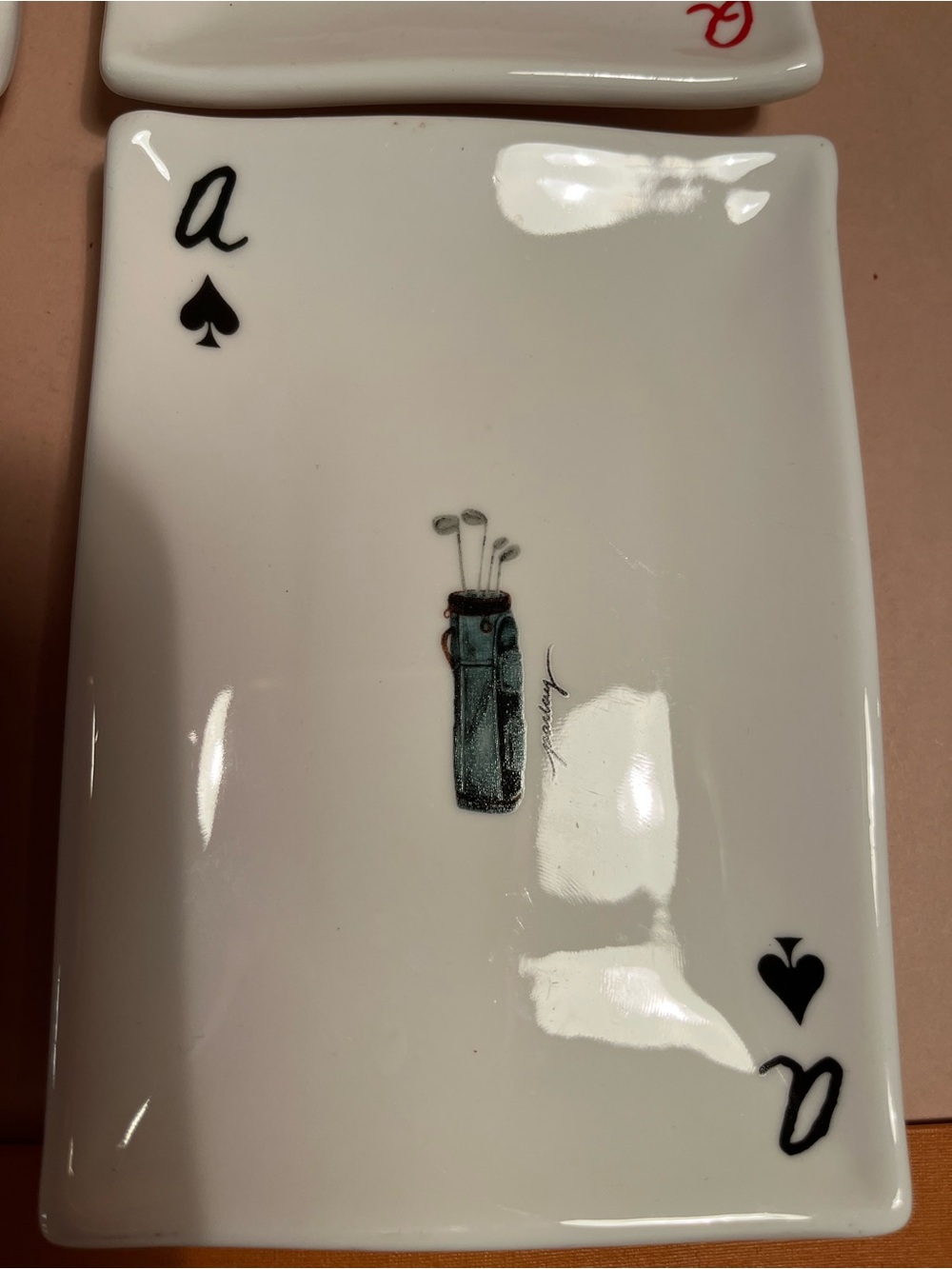 Playing Card CeramicAccents decoration pieces / set of 4 - Picture 7 of 9